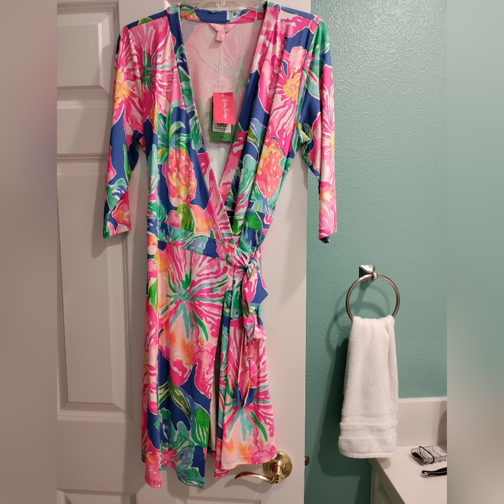 Lilly Pulitzer Marvista Wrap dress NWT size L
